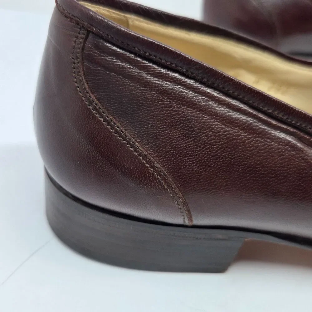 Bruno Magli 29920 Legacy Mens Brown Leather Tassel Italian Loafers Size US 8 M